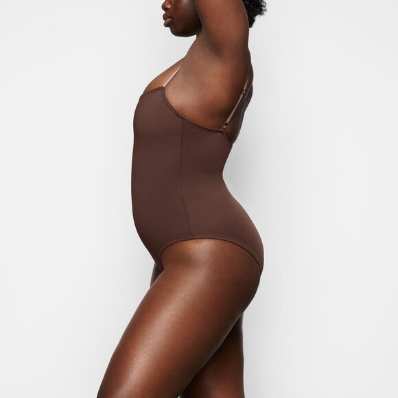 SKIMS Shaping Swim Cami One Piece Cocoa Womens Small - Picture 13 of 13